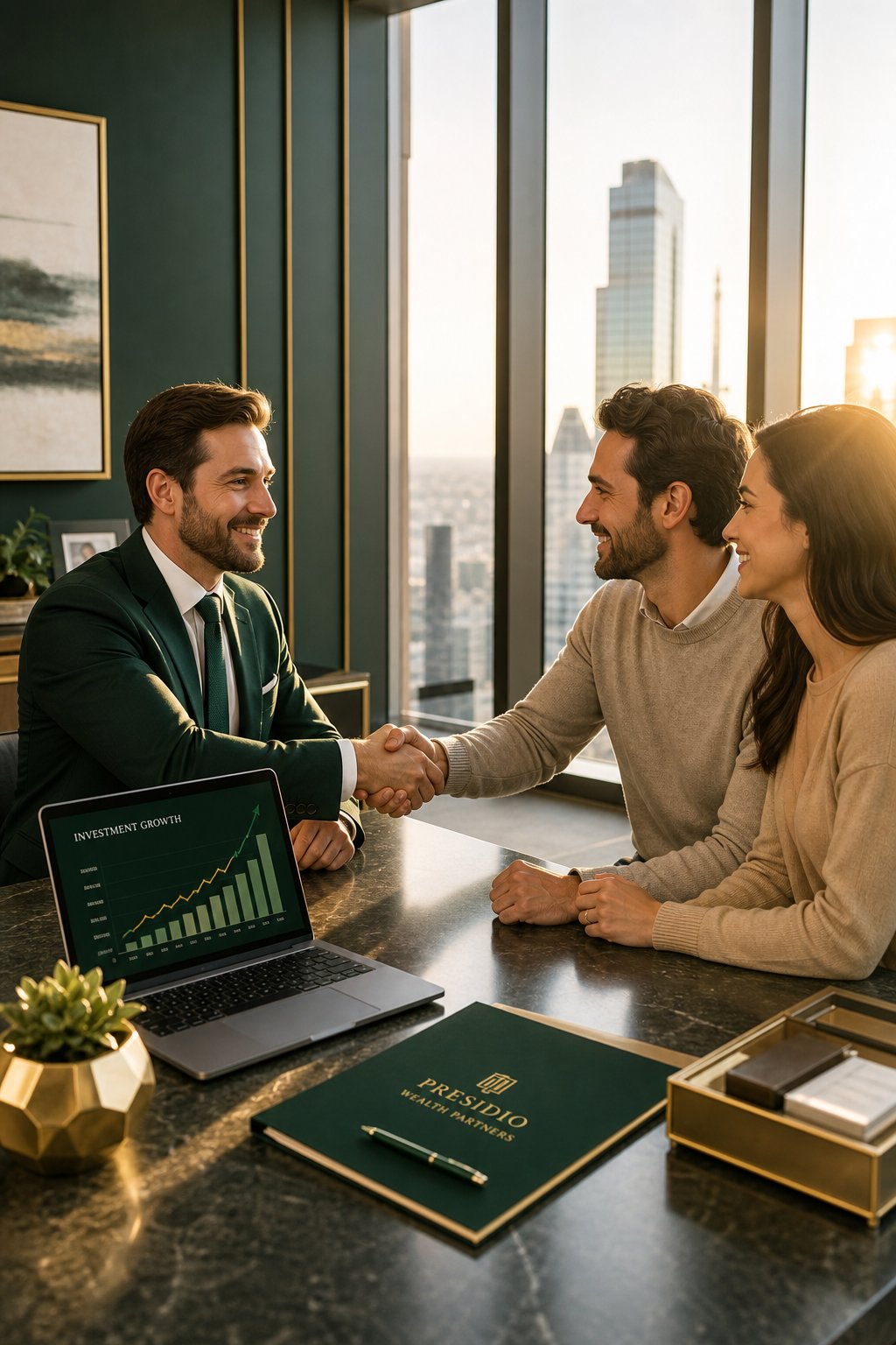 Loan Credit Network financial advisor welcoming happy clients